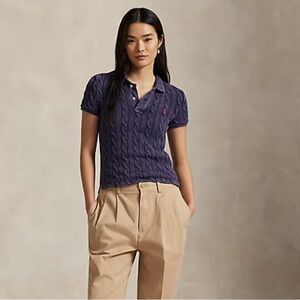 Ralph Lauren Cable-Knit Polo Shirt
